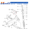 HCPX Manufacturing Auto Parts Camber Adjusting Eccentric Bolt Kit for MITSUBISHI MB809335