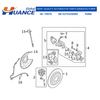 HCPX 제조 자동차 부품 Wheel Hub Lug Hub Bolt 용 FORD&HYUNDAI 527552G000