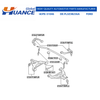 FL3Z3B236A Huance Camber Adjusting Eccentric Bolt Kit for Ford