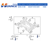 W711810-S439 Huance Camber Adjusting Eccentric Bolt Kit for FORD